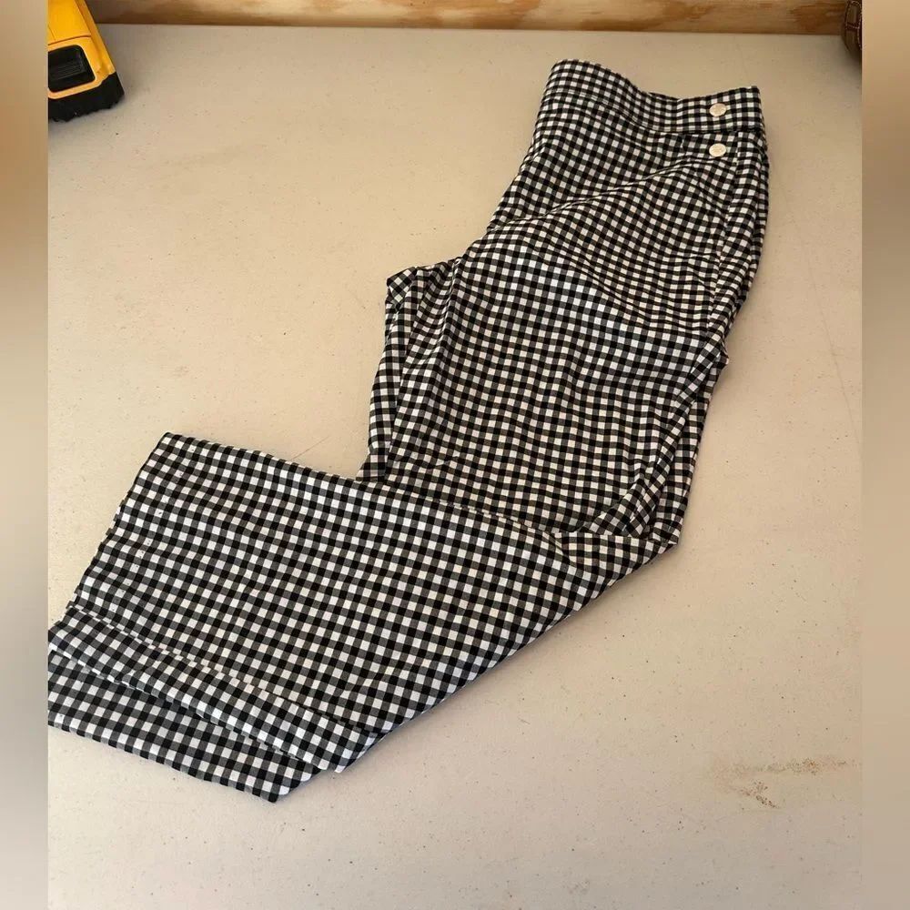 Rafaella Black and White Checkered Pants